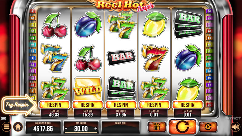 būgno „Hot Respin“ internetinis lošimo automatas iš „Synot Games“