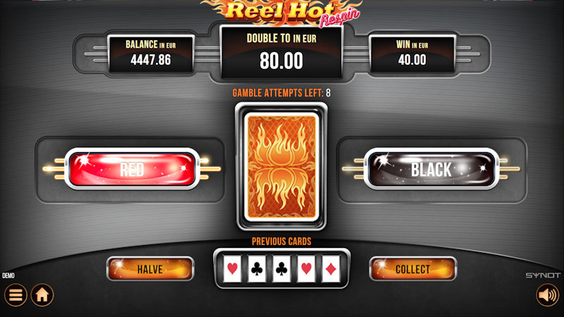 lošimų funkcija „Reel Hot Respin“ automate